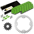 Green Drive Chain Sprockets Kit Replacement for Yamaha Raptor 250 YFM250 (2008–2013)