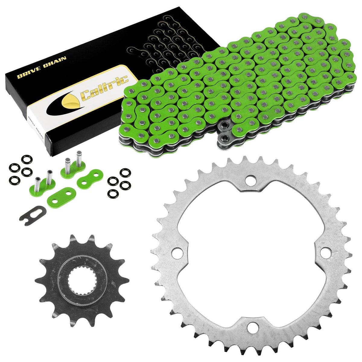 Green Drive Chain Sprockets Kit Replacement for Yamaha Raptor 250 YFM250 (2008–2013)