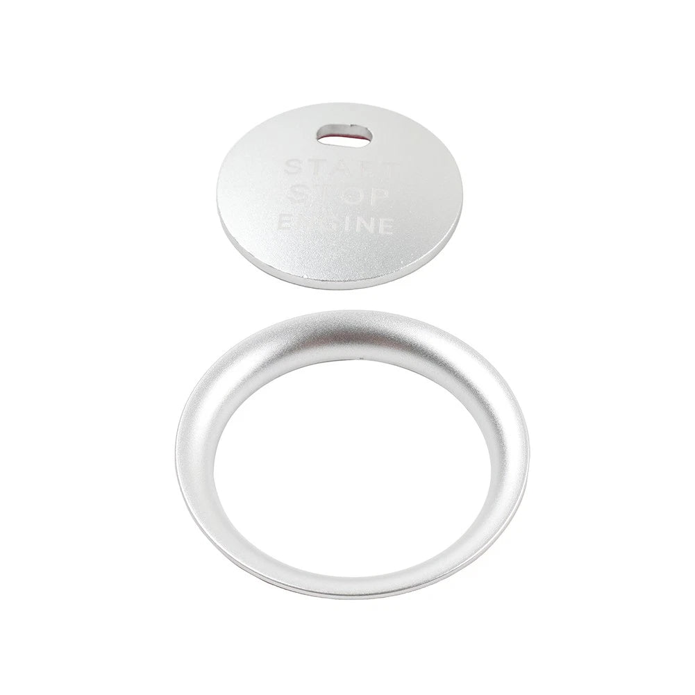 2X Silver Engine Start Push Button Cover Ring Trim for Mazda 3 (2004–2023)