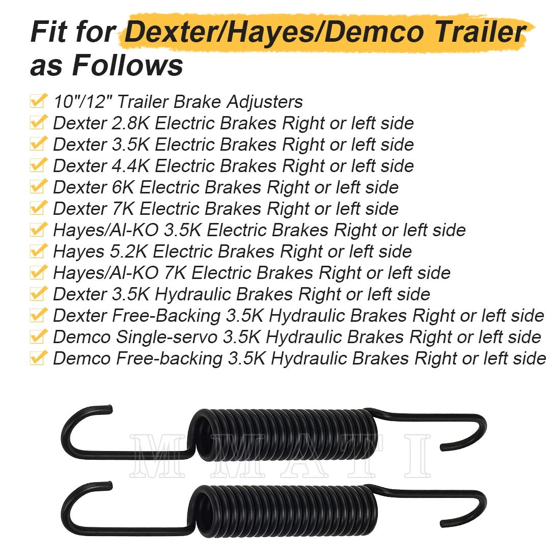 2PC Trailer Brake Adjuster Springs for Dexter Hayes Demco Trailer