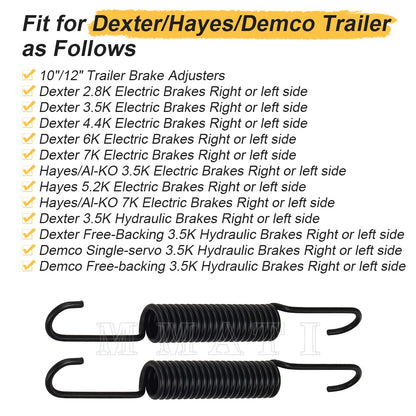 2PC Trailer Brake Adjuster Springs for Dexter Hayes Demco Trailer