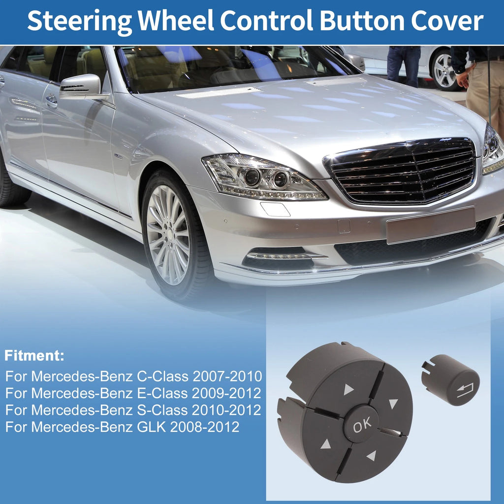 Steering Wheel Control Button Cover for Mercedes-Benz C-Class Left Side (2015–2021)