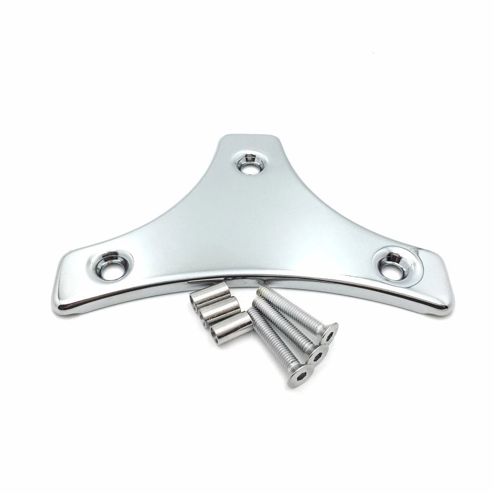 Chrome Sissy Bar Backrest Pad Mount Kit for Harley Touring (2009–2017)