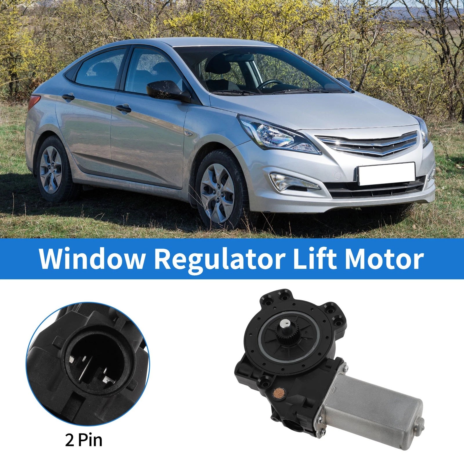 Power Window Regulator Lift Motor Front Right Replacement for Dodge Attitude (2011–2013)