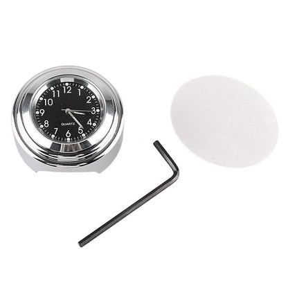 1X Motorcycle Handlebar Clock for Universal Fit 7/8"~1" Handlebar Chrome