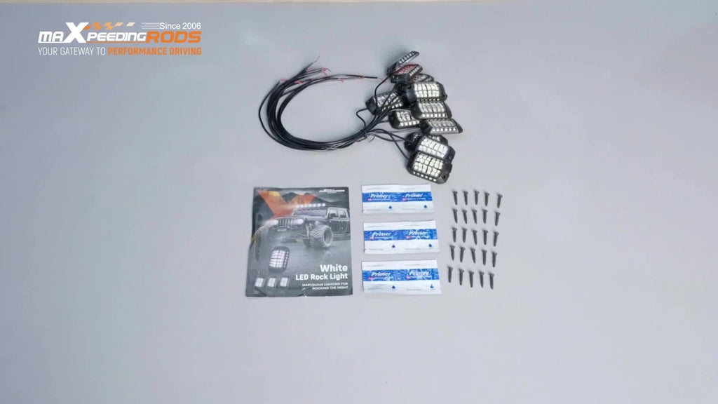 12pcs White LED Rock Lights for Offroad SUV