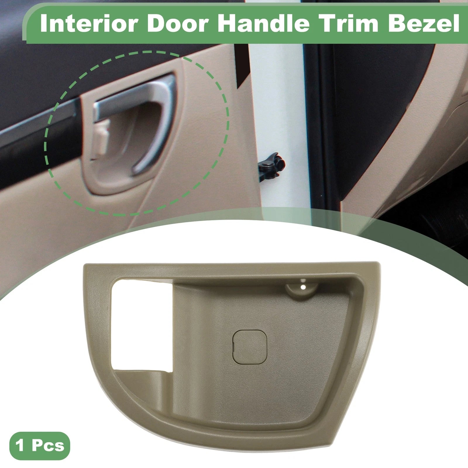 Front Left Interior Door Handle Trim Bezel Replacement for Hyundai Santa Fe (2007–2012)