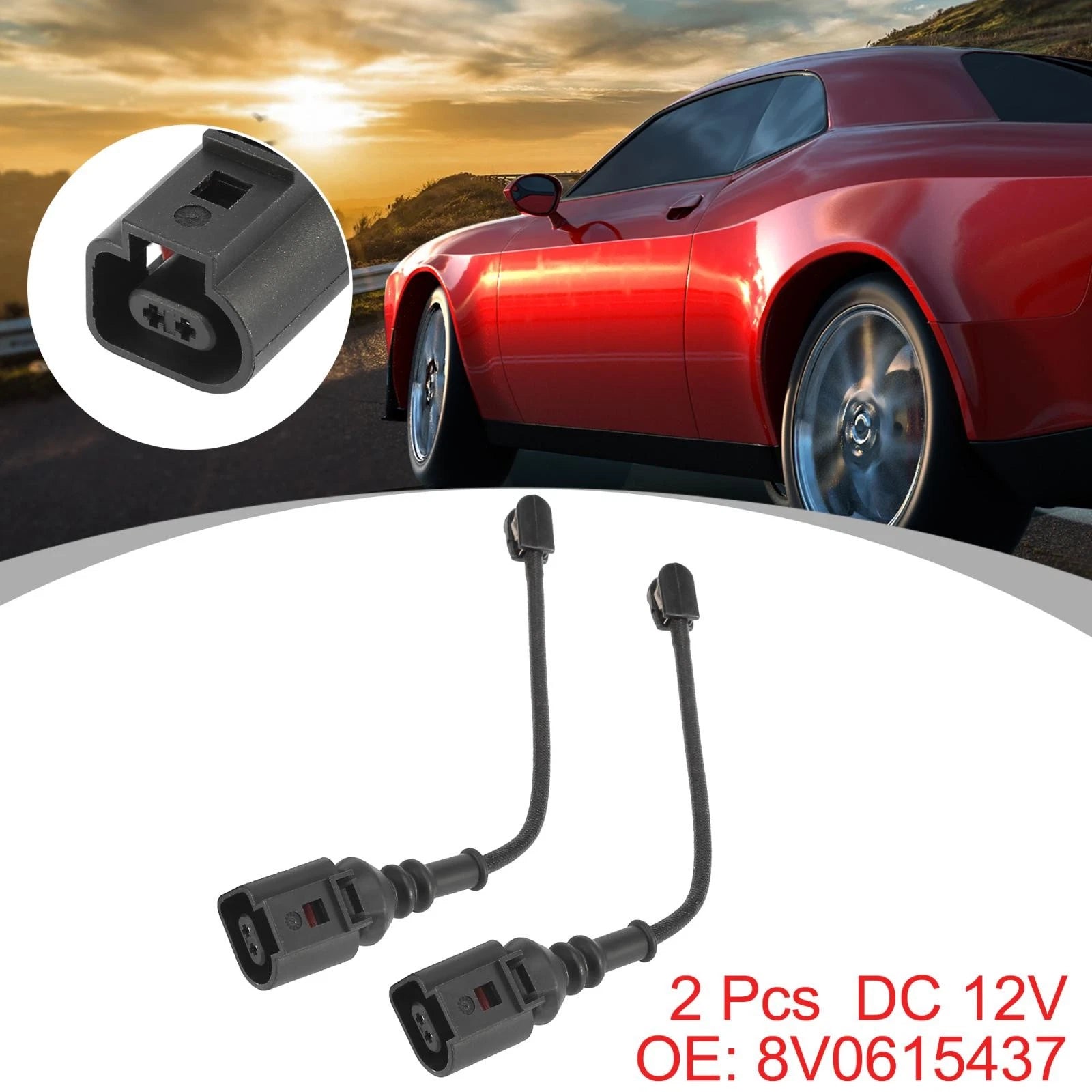 Front Brake Pad Wear Sensor 2 Pack for Audi A3 Quattro (2012–2013)