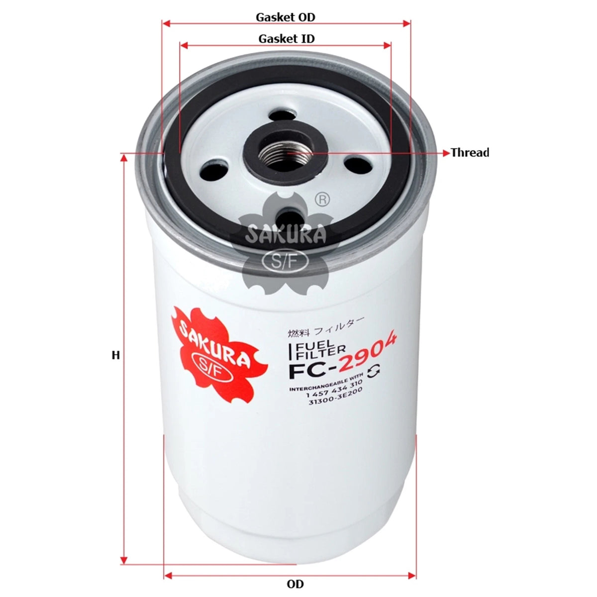Sakura Fuel Filter for Jeep Cherokee KJ 2.8L 4cyl ENR (2003–2008)