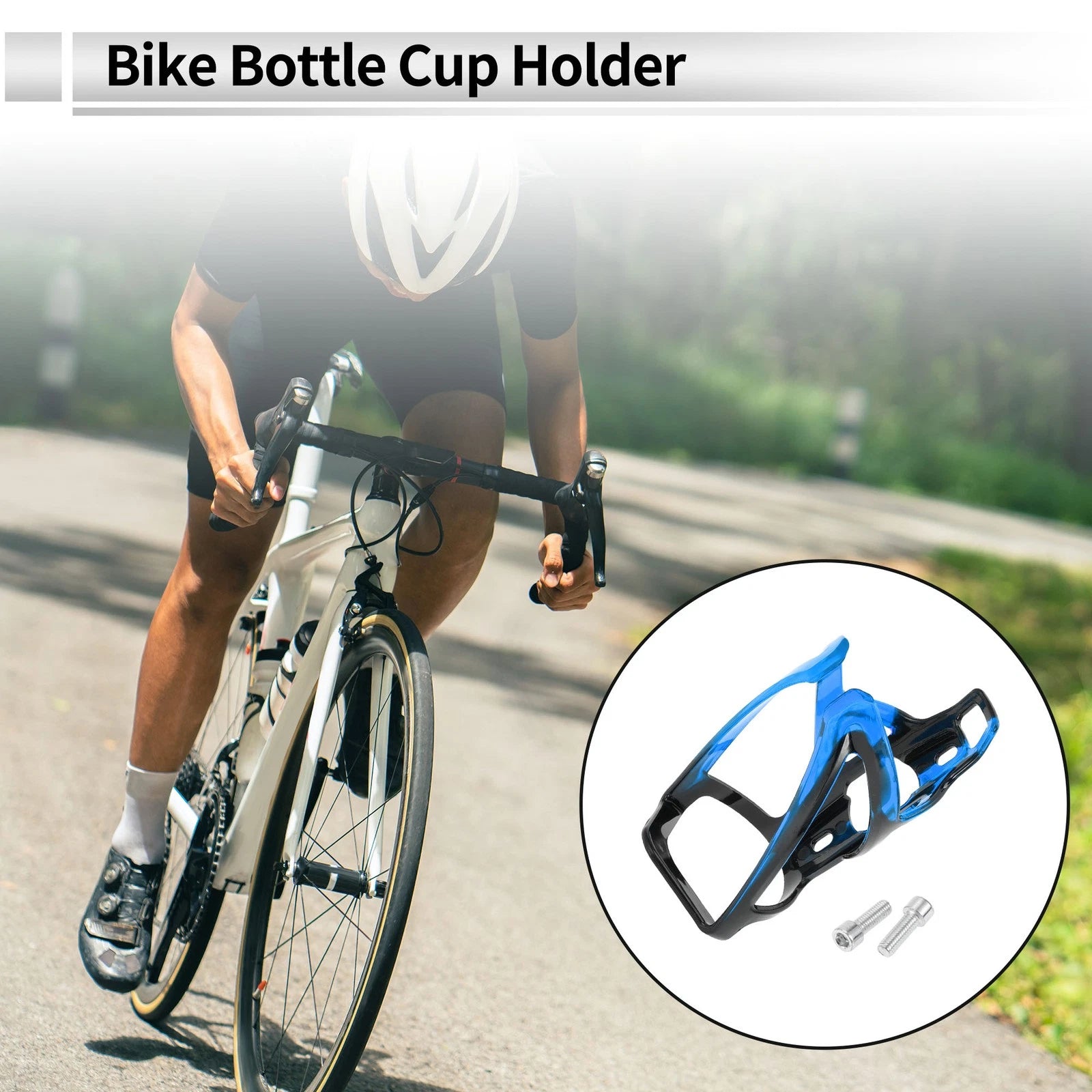 Water Bottle Drink Holder for Motorcycle Bicycle Black Blue Plastic Universal