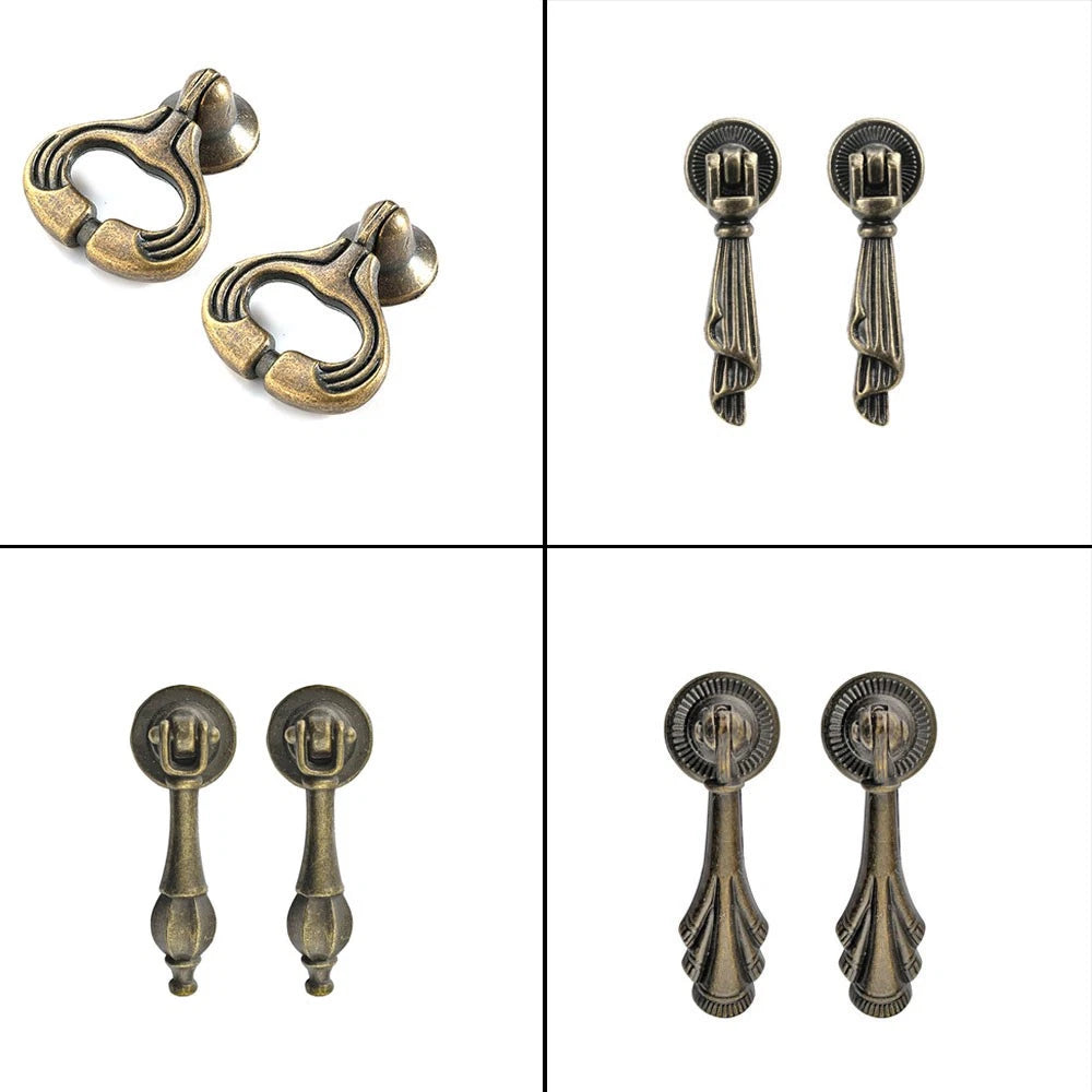 Set of 10 Vintage Drawer Knobs for Cabinet Door Pulls