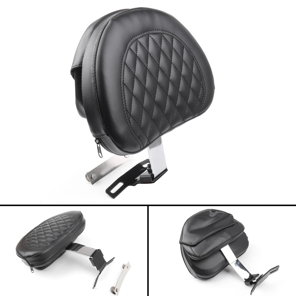 Driver Backrest Pad for Harley Fatboy FLSTF Heritage Softail (2007–2017) Chrome