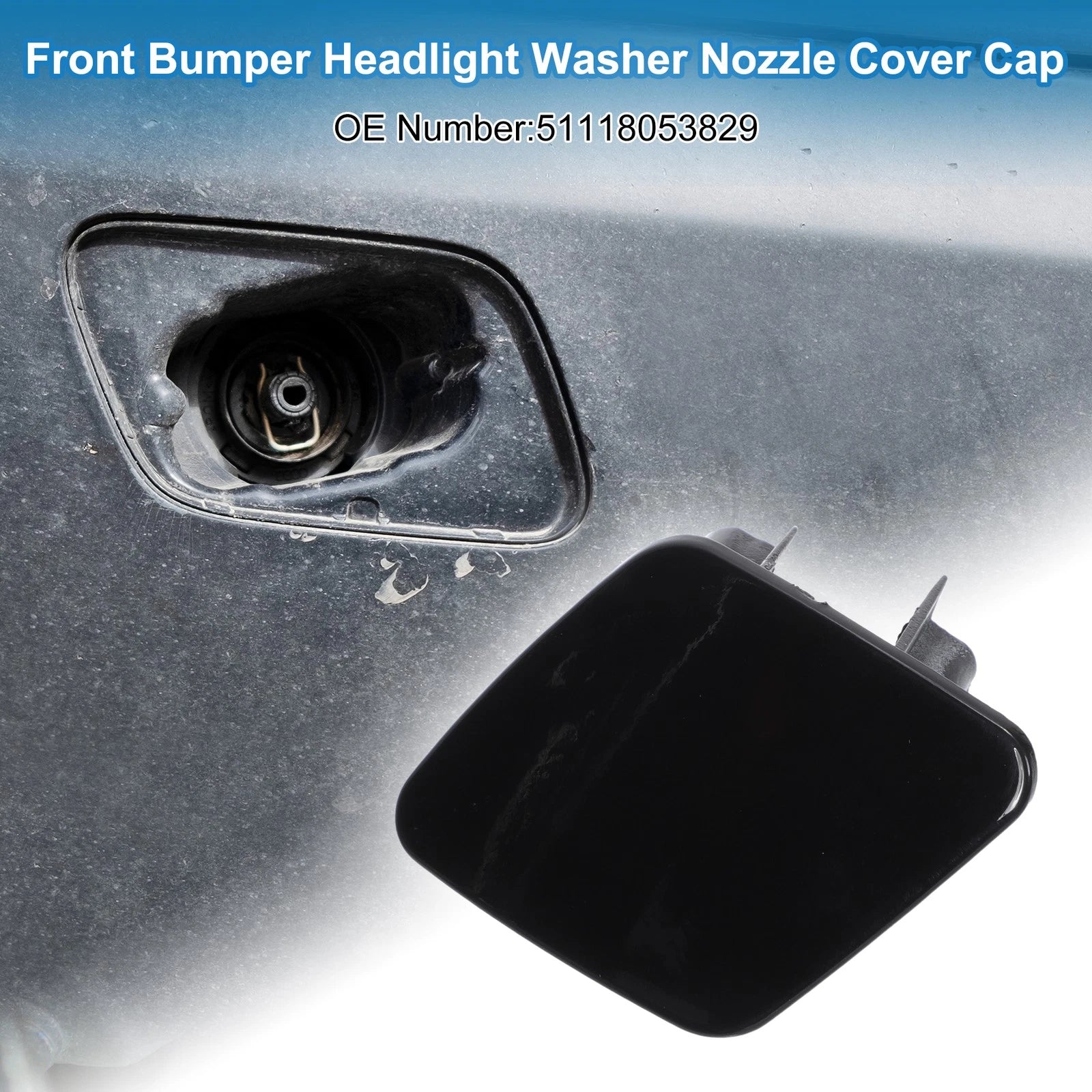 Front Left Headlight Washer Nozzle Cover Cap for BMW 1 Series (2008–2019)