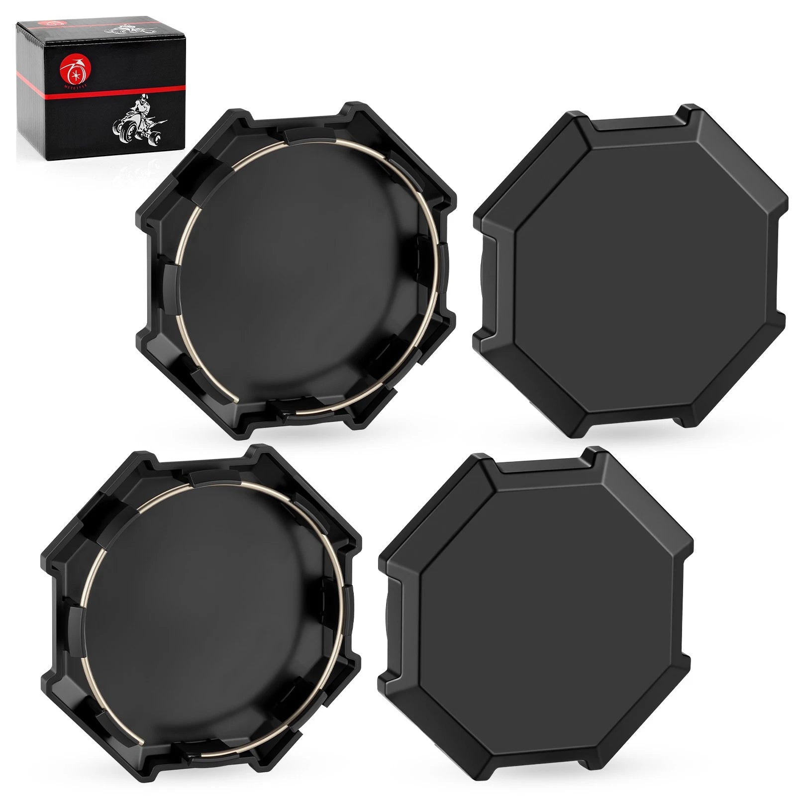 Set of 4 Center Hub Wheel Caps for Polaris Sportsman 1000 XP (2017–2024)
