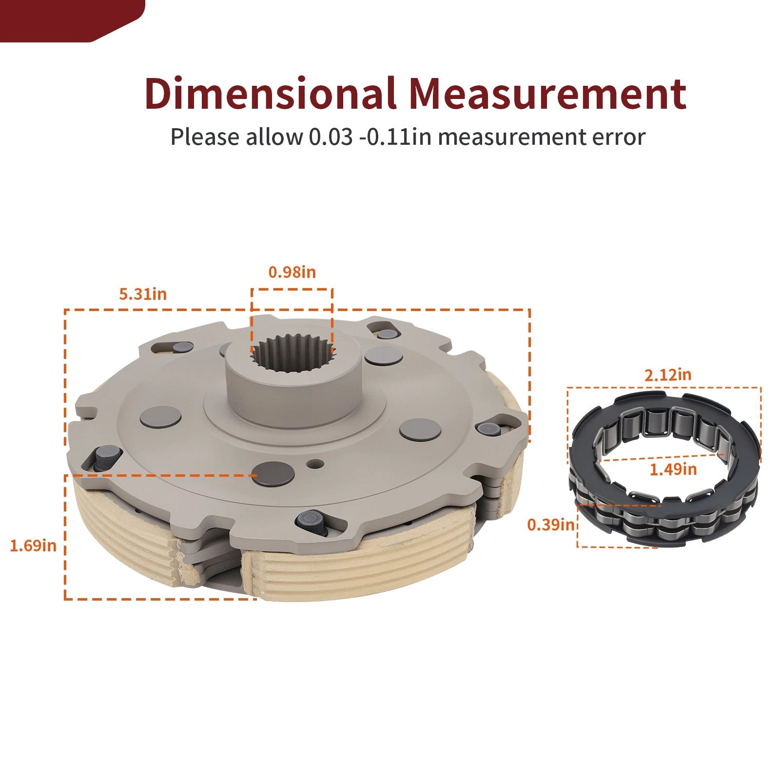 Wet Clutch Centrifugal Carrier w/ Bearing for Yamaha Kodiak Grizzly (400-450)