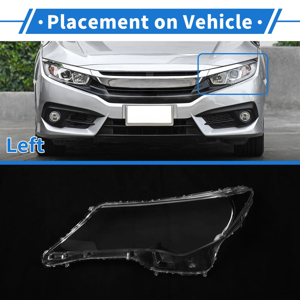 Headlight Lens Cover Front Left OEM Replacement for Toyota RAV4 (2013–2015)