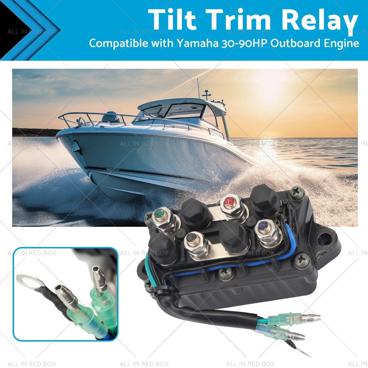 Tilt Trim Relay for Yamaha 30-90HP Outboard Engine (1992–2006)