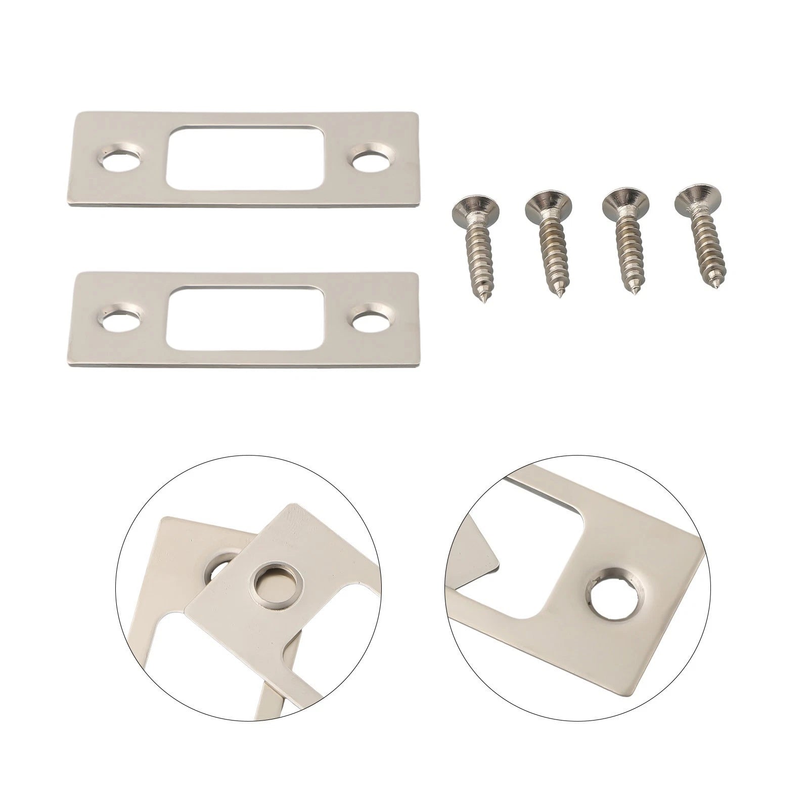 Deadbolt Strike Plate Backplates Set of 2 for Home Security