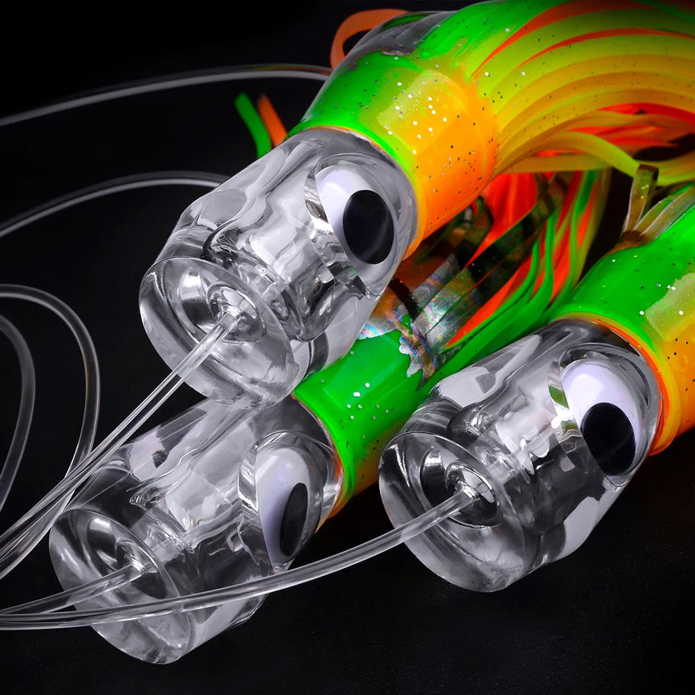 Silicone Squid Skirt Trolling Bait 6in 9in for Tuna Mackerel