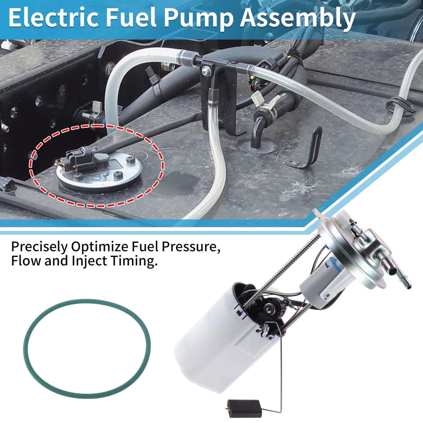 Electric Fuel Pump Assembly Replacement for Chevy Express Gmc Savana 1500 2500 (1996–2023)