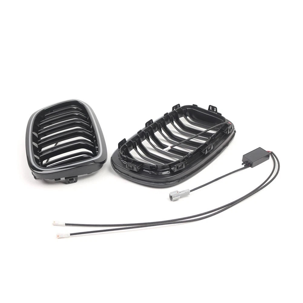 Front Grille for BMW F20 F21 (2011–2015) with White LED Light Integration