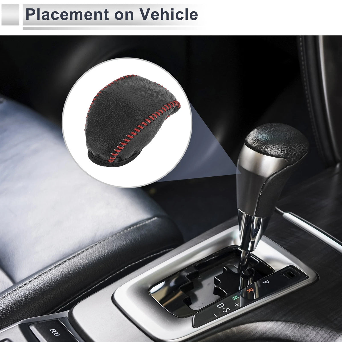 Gear Shift Knob Cover Replacement for Toyota RAV4 (2019–2024) Pebbled Black