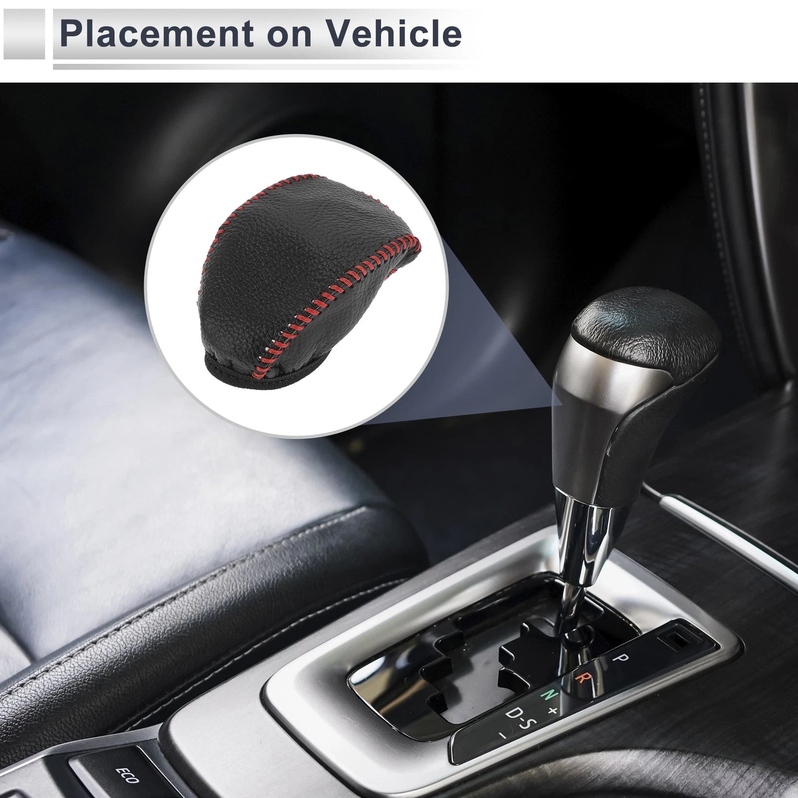 Gear Shift Knob Cover Replacement for Toyota RAV4 (2019–2024) Pebbled Black