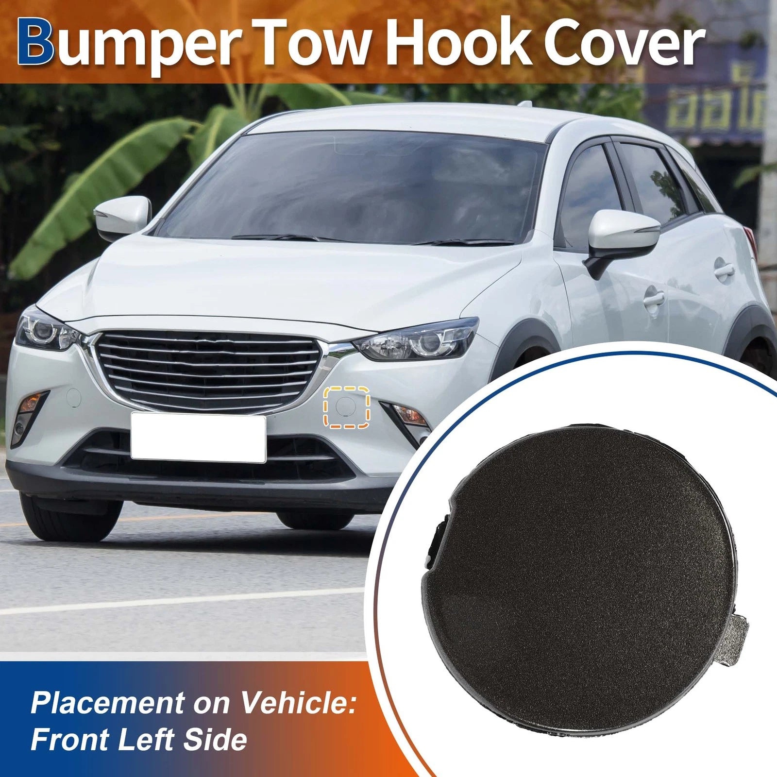 Front Tow Hook Cover Replacement for Mazda CX-5 (2012–2019)