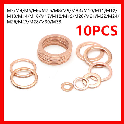 Copper Crush Washers for Range Rover (2022) - Sizes 3mm to 33mm