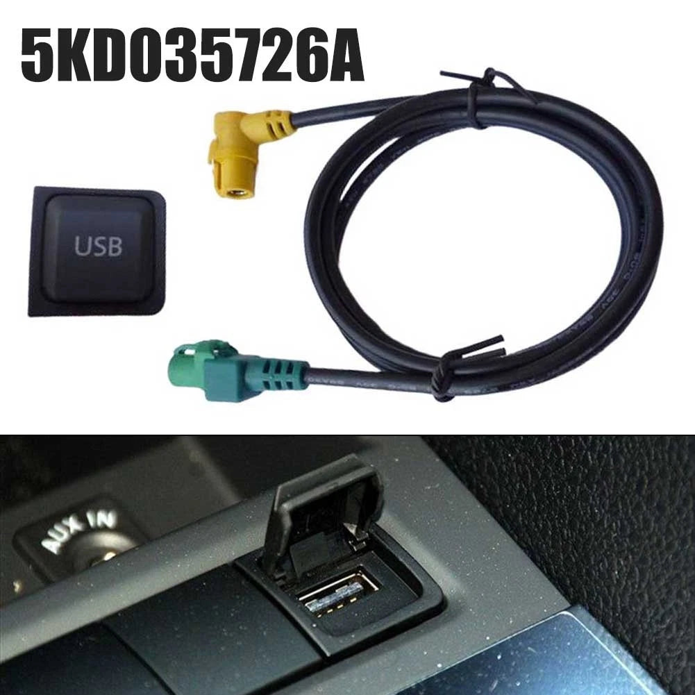 USB Socket Cable Car Charger Adapter for Golf MK5 MK6 (2003–2014) 5KD035724