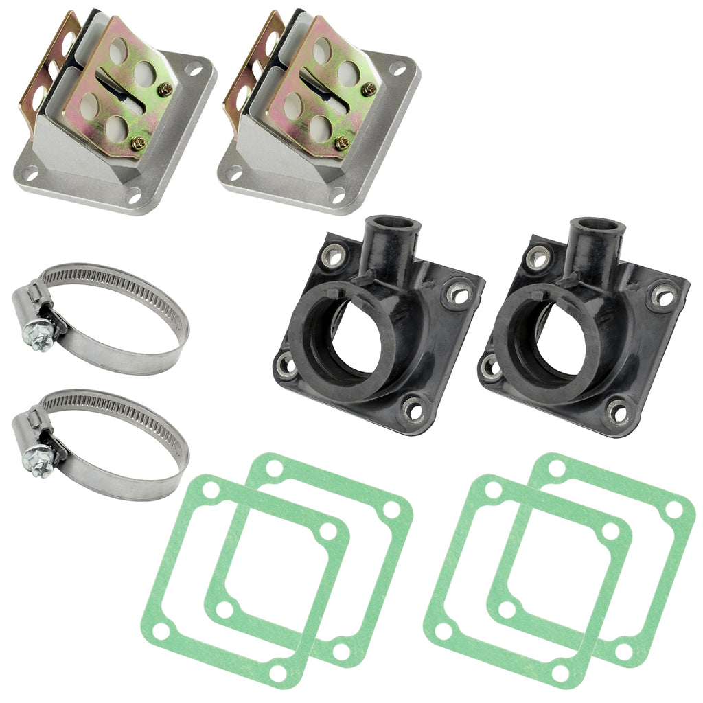 Carburetor Intake Boots Reed Valve 2 Sets for Yamaha Banshee 350 (1987–2006)