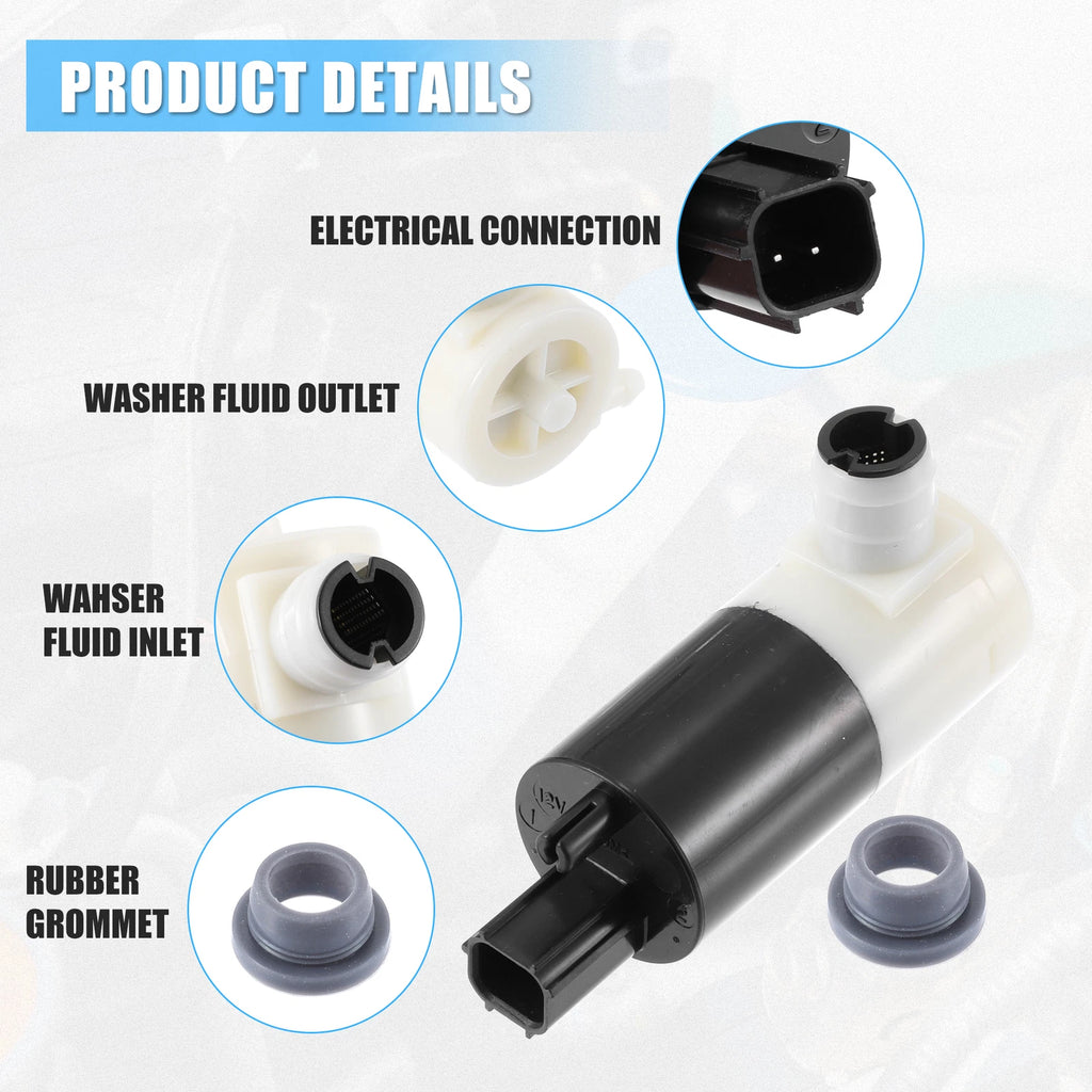 Windshield Washer Pump for Chrysler 300M, Dodge Intrepid (1999–2004)