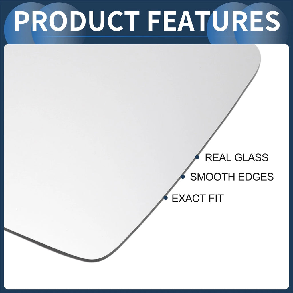 Left Side Mirror Glass with Back Heated Replacement for Volkswagen Tiguan (2016–2021)