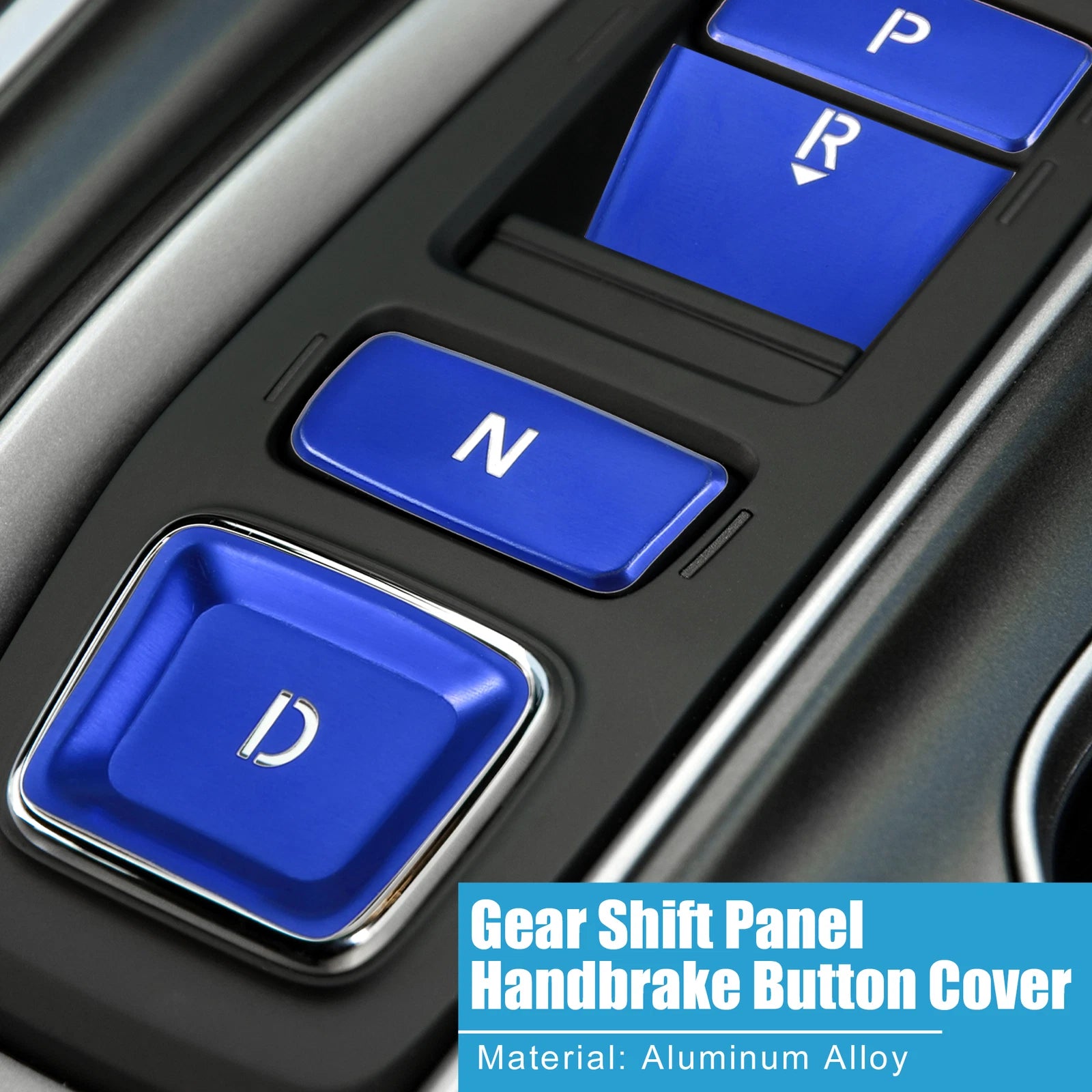 9pcs Gear Shift Panel Switch Button Cover Trim for Honda Accord (2018–2022) Blue