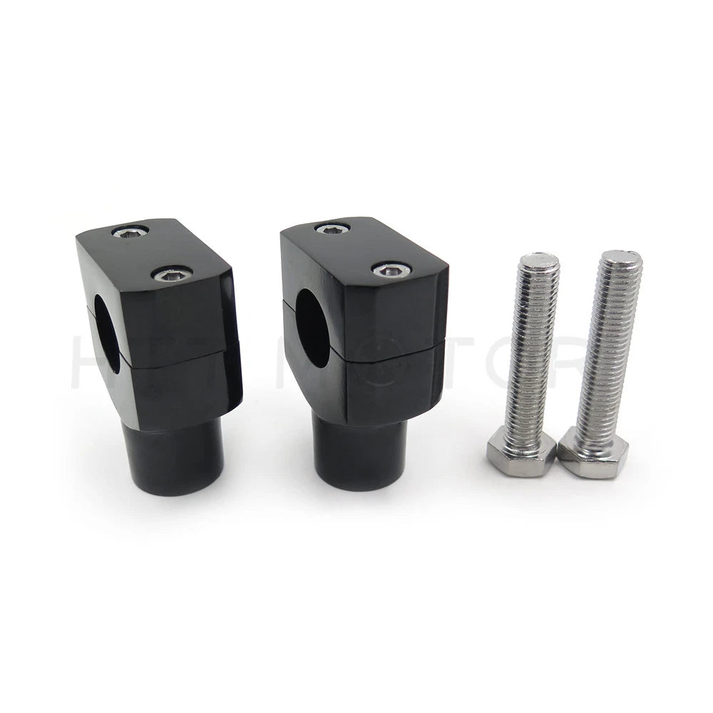 Handlebar Riser Clamp for Motorcycle (Universal 7/8" 22mm) Taper Black