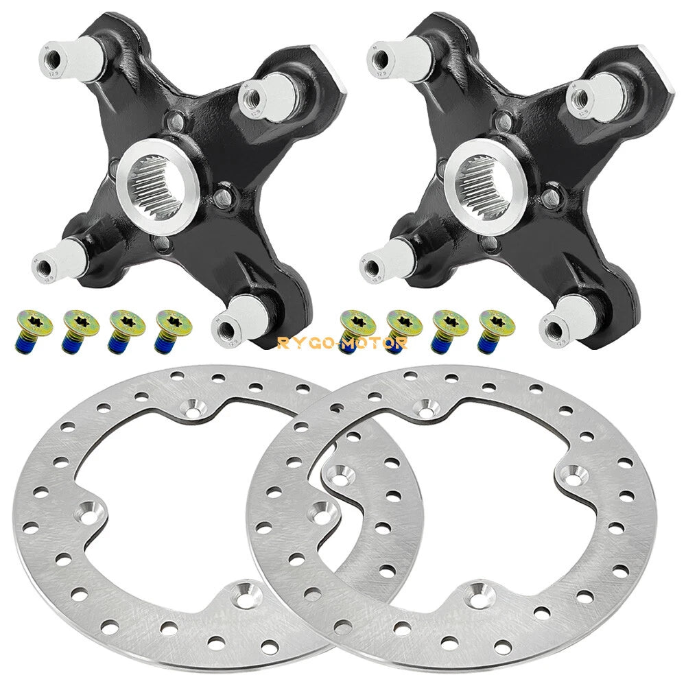 Set of 2 Front/Rear Wheel Hub & Brake Rotor for Can-Am (705501716, 705501900, 250300642)