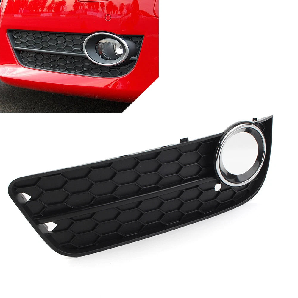 Front Bumper Fog Light Grille Cover with Chrome Ring for Audi A5 (2008–2011)