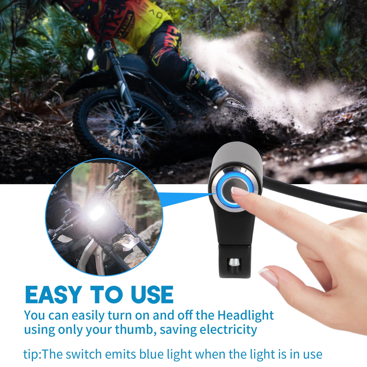 LED Headlight Switch for Talaria Sting R MX4 (Plug-Play)