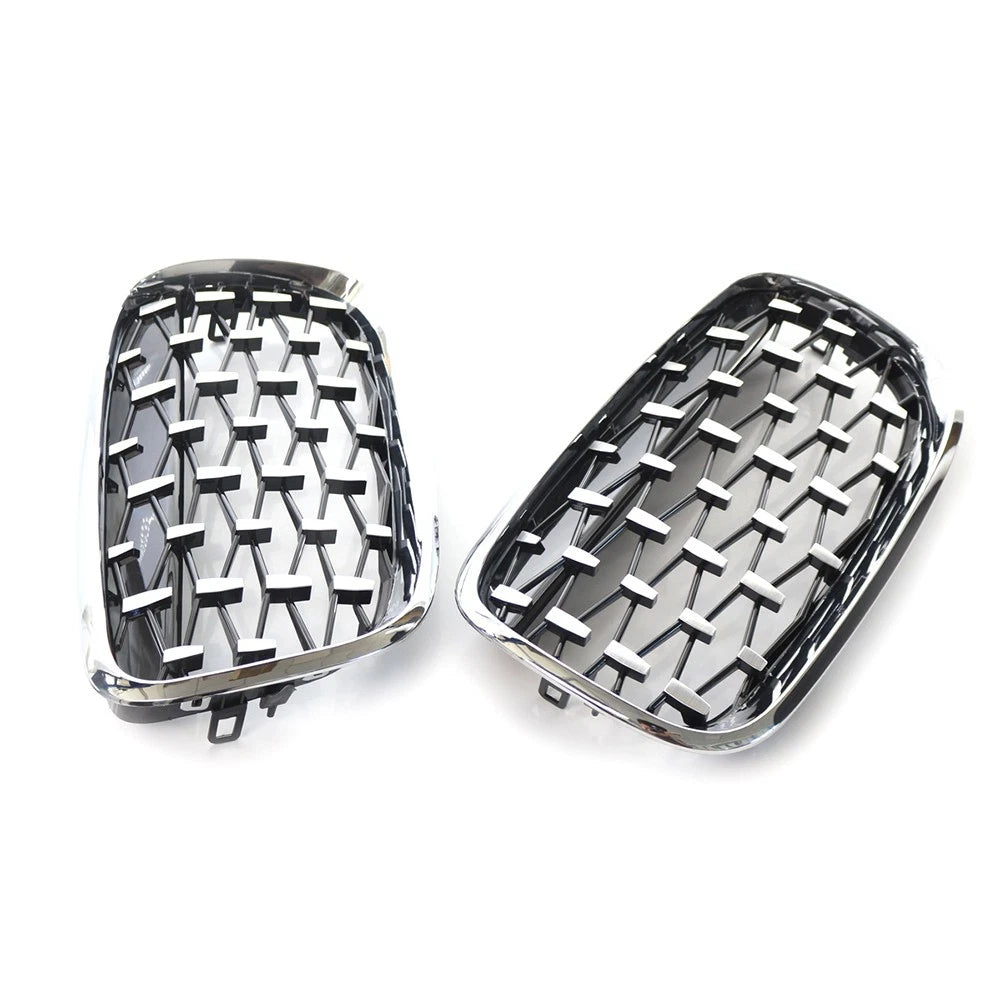 Diamond Style Chrome Front Kidney Grille for BMW X5 E70 X6 E71 (2007–2013)