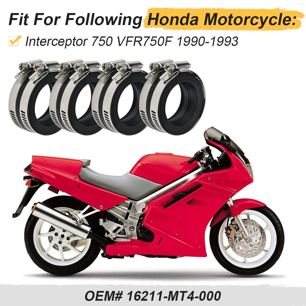 Intake Boot Set for Honda Interceptor 750 VFR750F (1990–1993)