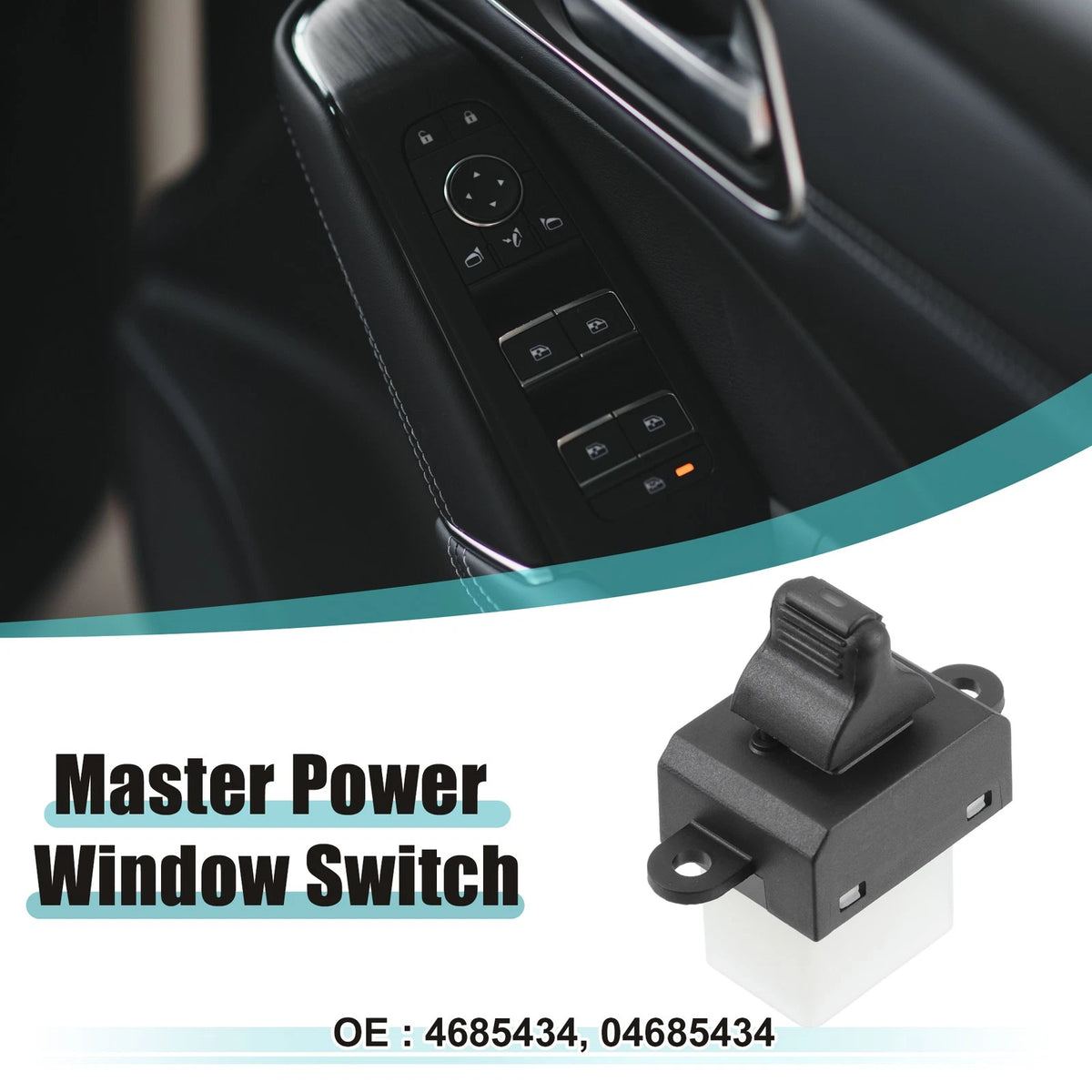 Rear Right Master Power Window Switch for Dodge Viper (2001) No. 4685434