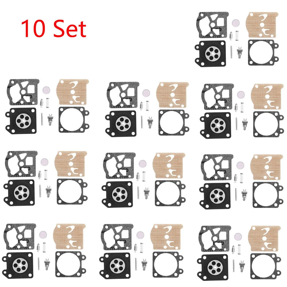 Set of 10 Carburetor Diaphragm Repair Kit for Chainsaw 4500 5200 5800