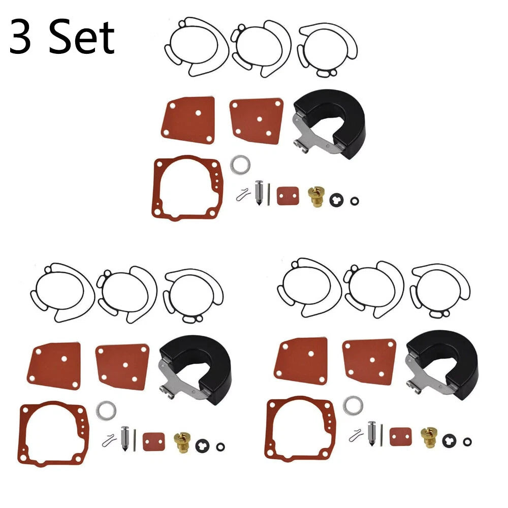 Set of 3 Carburetor Repair Kits for Johnson Evinrude (18-7247, 438996, 436852)