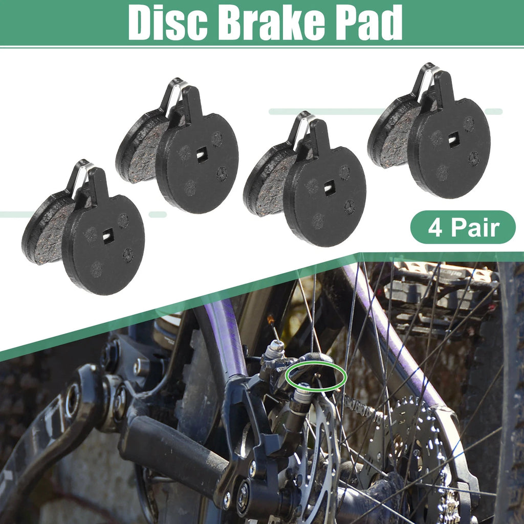 Brake Pads Semi Metallic Pair with Springs for Duoder-01 Bicycle (4 Pack)
