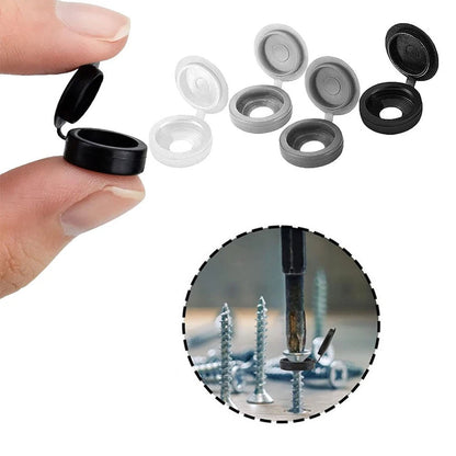 100pcs Hinged Screw Cover Caps for Screw Protection (4 Colors)