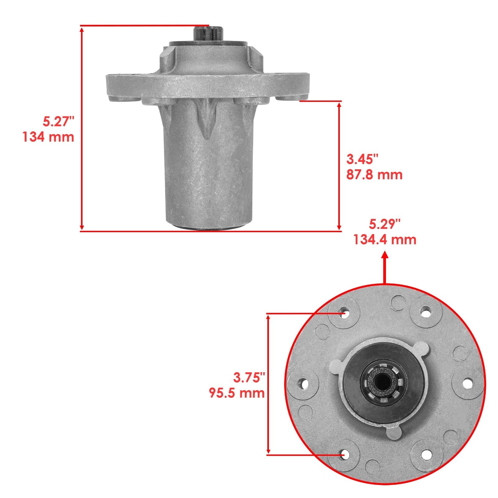 Deck Spindle and Pulley Assembly for Snapper 42 Inch 360Z ZT (2016–2016)