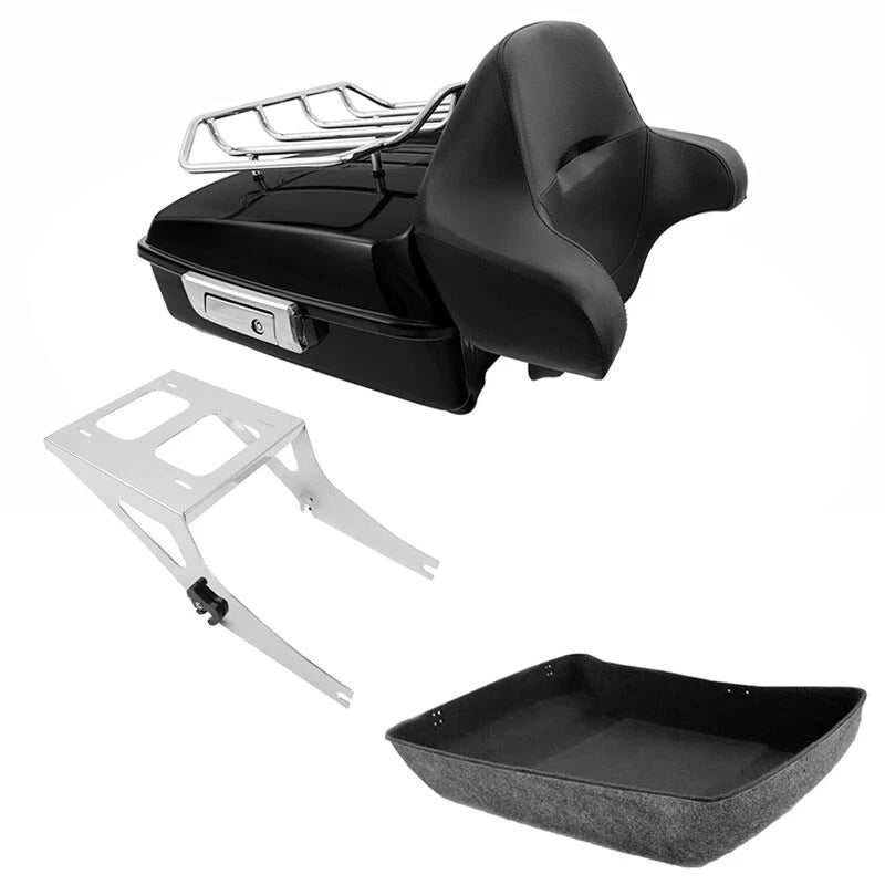 Chopped Trunk Backrest Rack for Harley Fatboy (2008–2017)