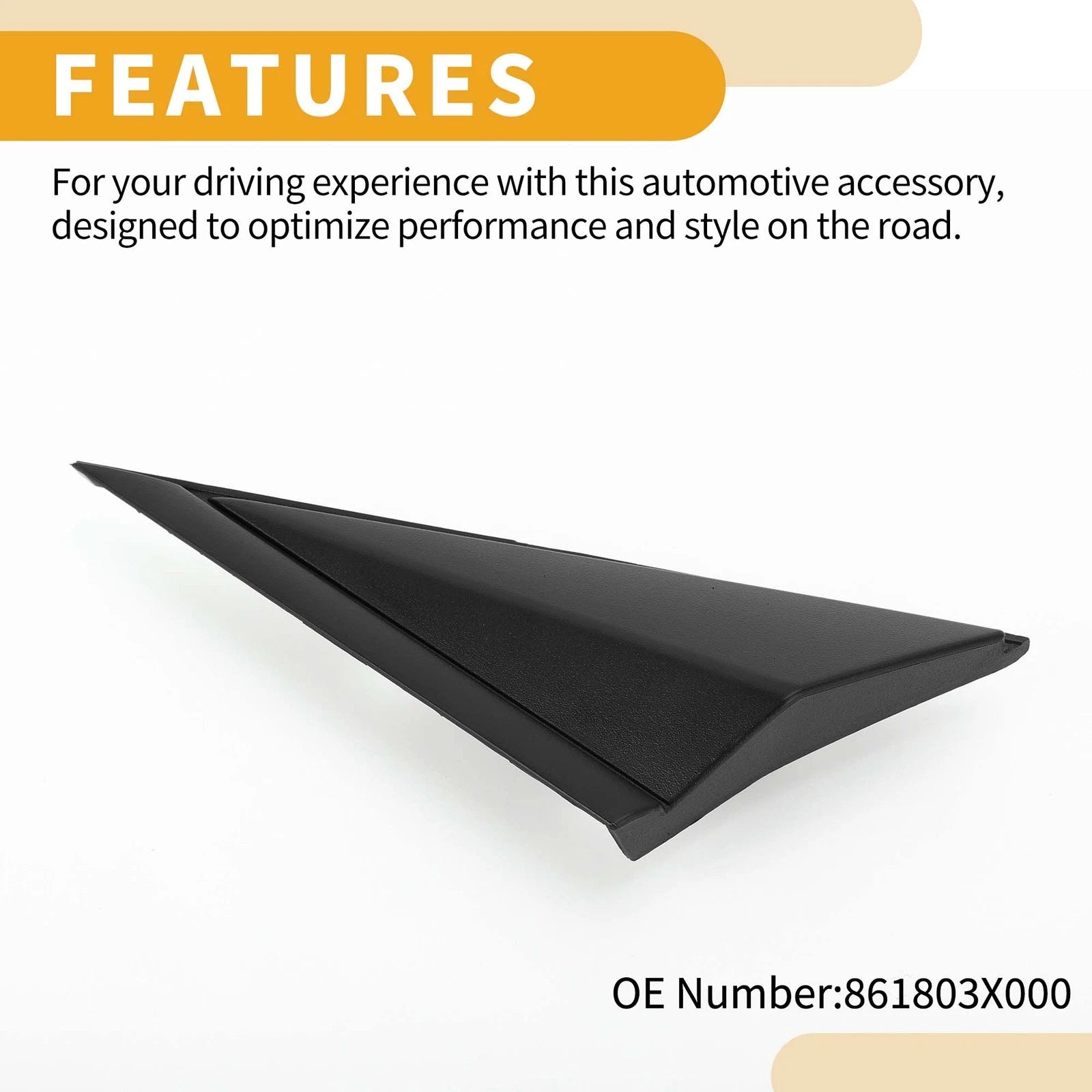 Side Pillar Corner Triangle Trim Front Left for Hyundai Elantra Sedan (2011–2013)