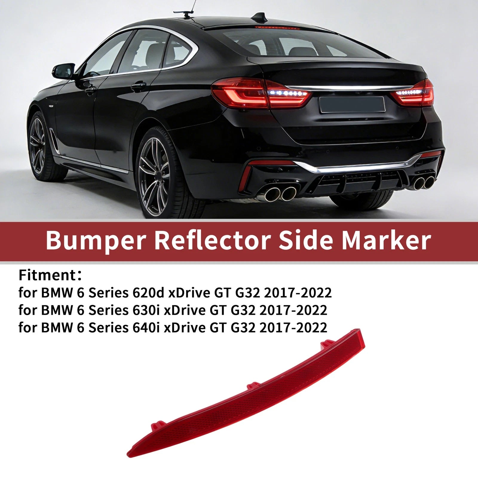 Rear Left Bumper Reflector Replacement for BMW 6 Series (2018–2020)