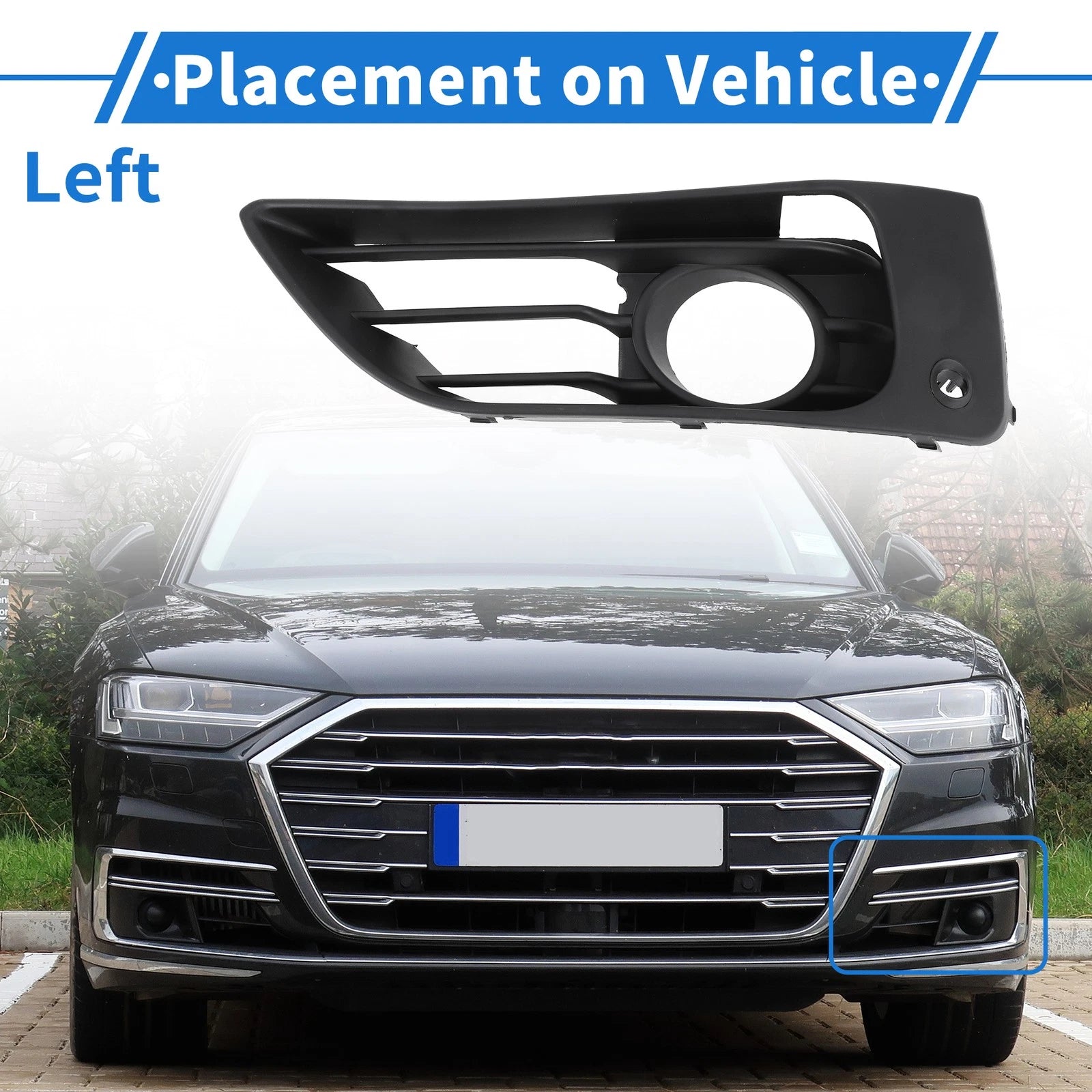 Front Left Fog Light Grill Replacement for BMW 2 Series (2013–2018)